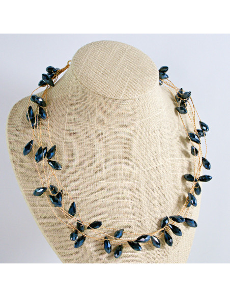 Naszyjnik Korale wielosznurowy choker Lolita Accessories Czarny