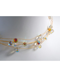 Naszyjnik Korale wielosznurowy choker z koralikami Lolita... 2