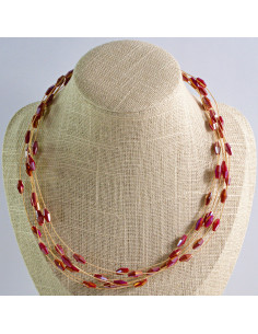 Naszyjnik Korale czerwony choker z koralikami Lolita...