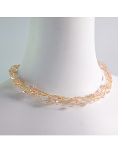 Naszyjnik wielosznurowy choker z koralikami Lolita... 2