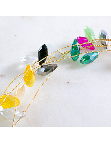 Naszyjnik wielosznurowy choker z koralikami...