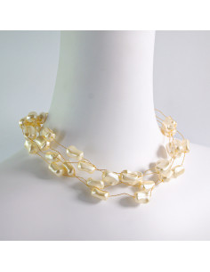 Naszyjnik Korale perłowe choker z koralikami Lolita... 2