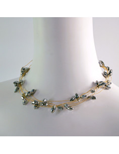 Naszyjnik Korale wielosznurowy choker z koralikami Lolita... 2