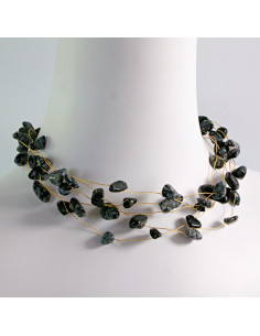 Naszyjnik wielosznurowy choker z kamieniami Lolita... 2