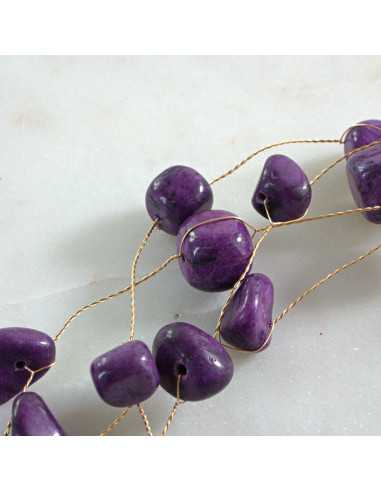 Naszyjnik wielosznurowy choker z kamieniami...