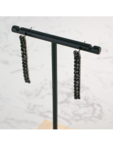 Komplet Naszyjnik Kolia z cyrkoniami czarny ,...