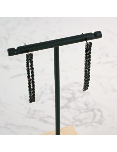 Komplet Naszyjnik Kolia z cyrkoniami czarny ,...