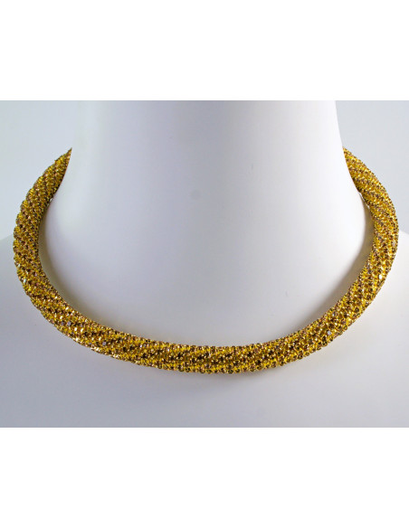 Naszyjnik Kolia z cyrkoniami złota złoty kolczyki Lolita Accessories