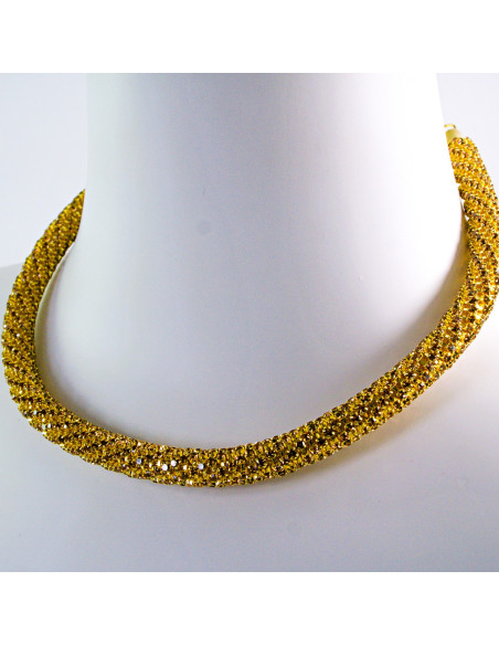 Naszyjnik Kolia z cyrkoniami złota złoty kolczyki Lolita Accessories