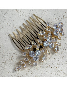 Grzebień wsuwany do włosów wtykowy ozdobny diamenty... 2