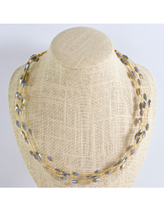 Naszyjnik Korale wielosznurowy choker z koralikami Lolita...