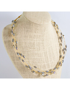 Naszyjnik Korale wielosznurowy choker z koralikami Lolita... 2