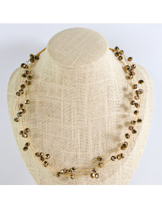 Naszyjnik czarny choker z koralikami Lolita Accessories...