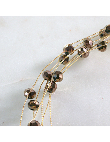 Naszyjnik czarny choker z koralikami Lolita...