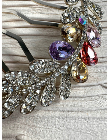 GRZEBIEŃ wsuwany do włosów wtykowy ozdobny KŁOS...