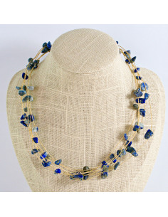 Naszyjnik Korale niebieskie choker z koralikami Lolita...