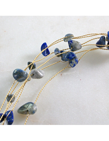 Naszyjnik Korale niebieskie choker z koralikami...