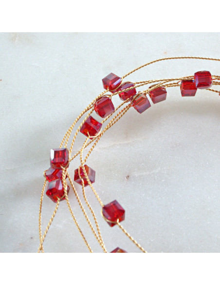 Naszyjnik Korale czrwone choker z koralikami Lolita Accessories