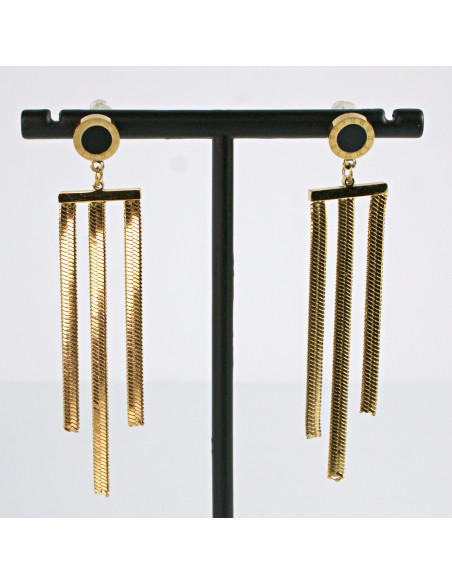 Kolczyki Złote Łańcuszki stal chirurgiczna Lolita Akcesoria