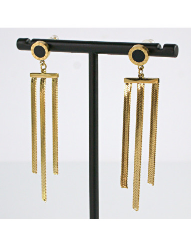 Kolczyki Złote Łańcuszki stal chirurgiczna...