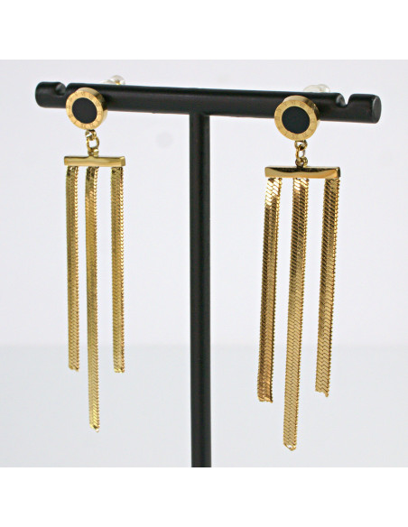 Kolczyki Złote Łańcuszki stal chirurgiczna Lolita Akcesoria