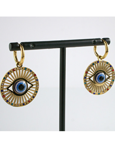 Kolczyki Złote OKO PROROKA stal chirurgiczna...