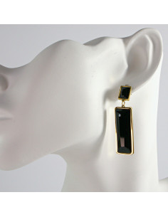 Kolczyki Czerwone "Bagietki"  stal chirurgiczna Lolita...