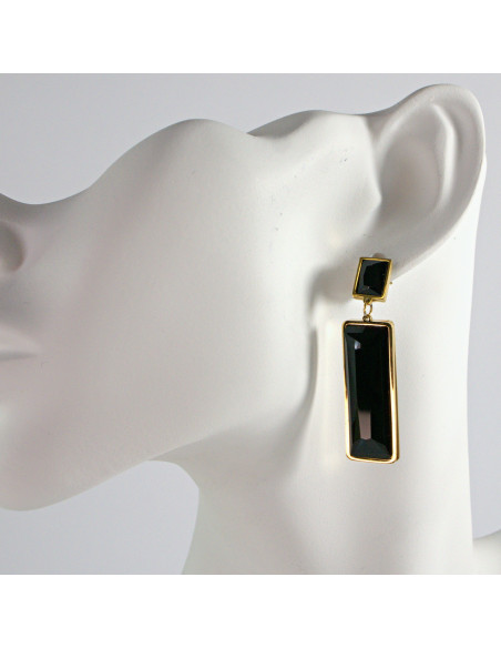 Kolczyki Czerwone "Bagietki"  stal chirurgiczna Lolita Akcesoria