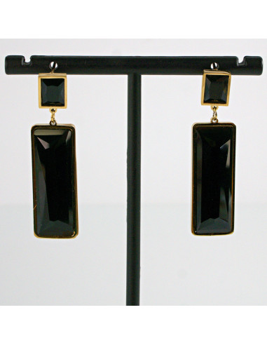 Kolczyki Czerwone "Bagietki"  stal chirurgiczna...