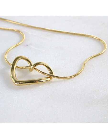 Naszyjnik ze stali chirurgicznej Lolita Accessories Złoty Złote Serce