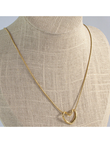 Naszyjnik ze stali chirurgicznej Lolita Accessories Złoty Złote Serce