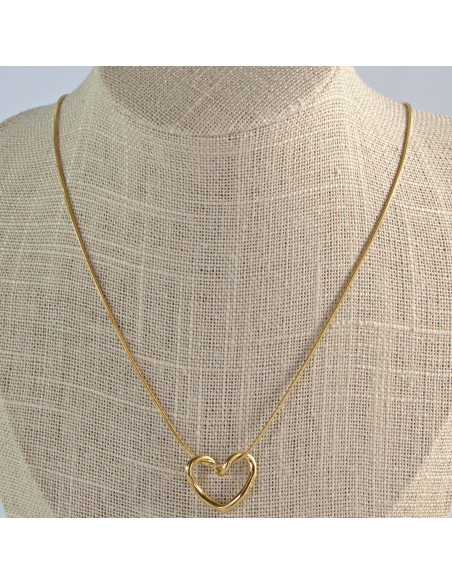 Naszyjnik ze stali chirurgicznej Lolita Accessories Złoty Złote Serce