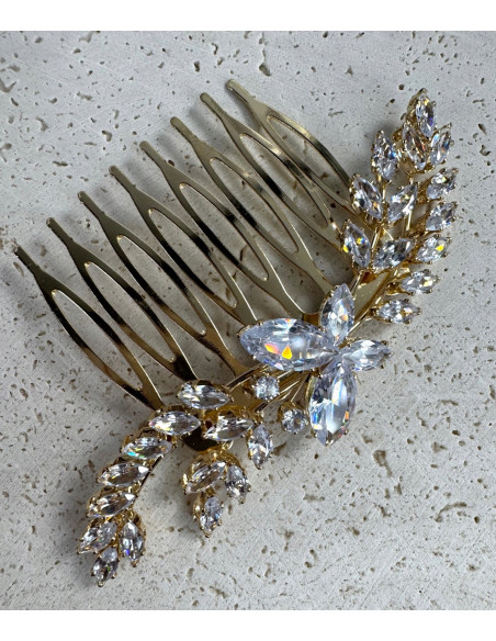 Grzebień wsuwany do włosów wtykowy ozdobny diamenty MOTYL Lolita AKCESORIA