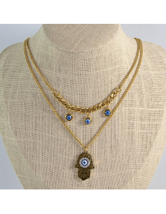 Naszyjniki Hamsa Oko Proroka ze stali chirurgicznej... 2