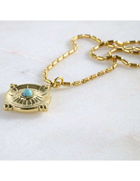 Naszyjnik BOHO zawieszką ze stali chirurgicznej Lolita Accessories złoty