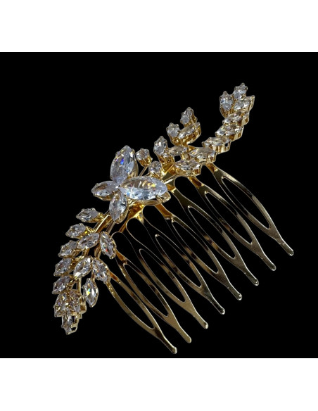 Grzebień wsuwany do włosów wtykowy ozdobny diamenty MOTYL Lolita AKCESORIA