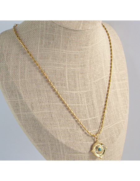 Naszyjnik BOHO zawieszką ze stali chirurgicznej Lolita Accessories złoty