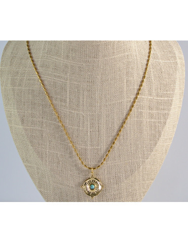 Naszyjnik BOHO zawieszką ze stali chirurgicznej...