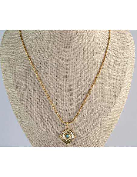 Naszyjnik BOHO zawieszką ze stali chirurgicznej Lolita Accessories złoty