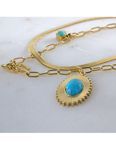 Naszyjnik Hamsa Oko Proroka ze stali chirurgicznej Lolita Accessories