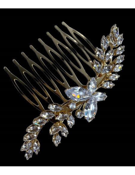 Grzebień wsuwany do włosów wtykowy ozdobny diamenty MOTYL Lolita AKCESORIA