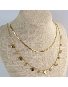 Naszyjnik Hamsa Oko Proroka ze stali chirurgicznej Lolita... 2