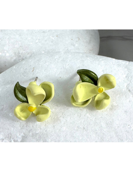 Kolczyki ŻÓŁTE KWIATUSZKI Lolita Accessories srebrny sztyft 925