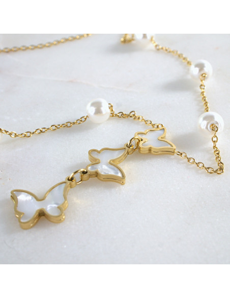 Naszyjnik MOTYLE MOTYLKI ze stali chirurgicznej Lolita Accessories