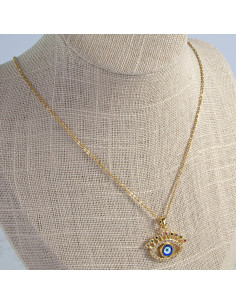 Naszyjnik Hamsa Oko Proroka ze stali chirurgicznej Lolita... 2