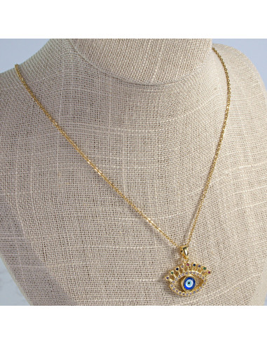 Naszyjnik Hamsa Oko Proroka ze stali...