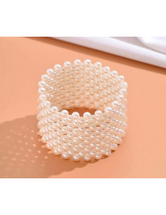 Szeroka 4 cm Bransoletka Perełki Perła Lolita Akcesoria 2