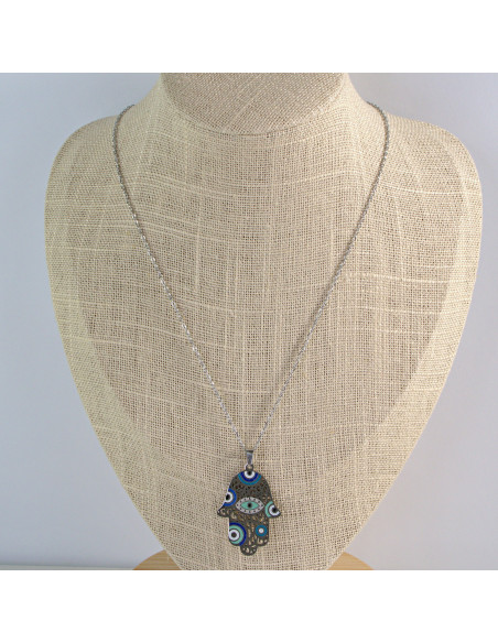 Naszyjnik OKO PROROKA ze stali chirurgicznej Lolita Accessories Srebrny