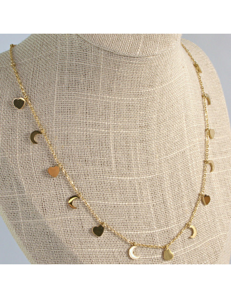 Naszyjnik Celebrytka SERCE ze stali chirurgicznej Lolita Accessories złoty