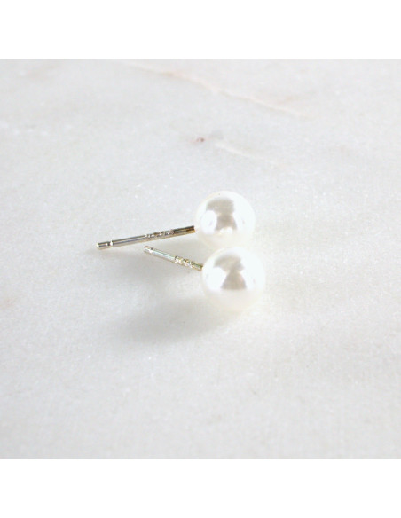 kolczyki z perłami srebrny sztyft 925 Lolita Accessories